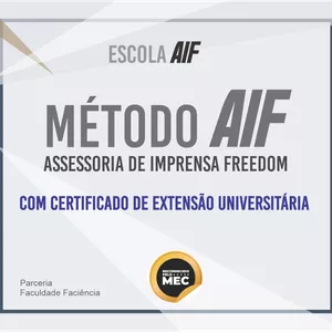 Imagem de capa para o Curso online Assessoria de Imprensa Freedom - Método AIF  com certififcado de Extensão Universitária Reconhecido pelo MEC