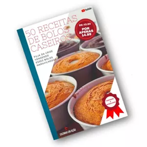 Imagem de capa para o Ebook E-BOOK 50 RECEITAS DE BOLOS CASEIROS