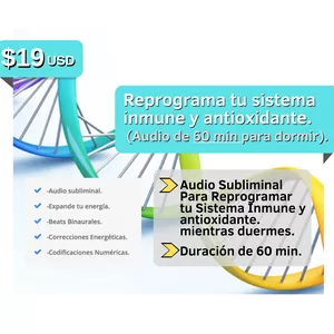 Imagem principal do produto Audio Subliminal para Reprogramar tu Sistema Inmune y Antioxidante (60min - Para Dormir)
