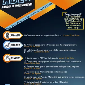 Imagen de portada para Curso online MASTERCLASSES DE CERO A EMPRENDEDOR 