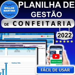 Planilha Planilha de Gestão para CONFEITARIA 2.2
