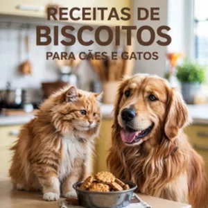 Imagem de capa para o Ebook Receitas de Biscoitos para Cães e Gatos