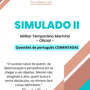 Imagem de capa para o Ebook Simulado para Militar Temporário da Marinha (Oficiais)
