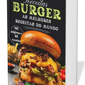 Imagem de capa para o Ebook E-book Exclusivo de 60 Receitas Internacionais de Hambúrgueres + Bônus 