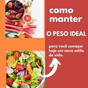 Imagem de capa para o Ebook como aprender a manter o peso ideal