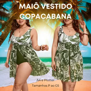 Imagem de capa para o Curso online Maiô Vestido Copacabana / Molde em PDF
