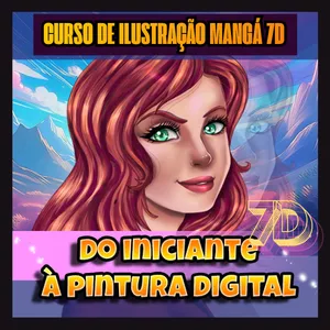 Imagem de capa para o Curso online Curso de Ilustração mangá 7D: do iniciante à pintura digital