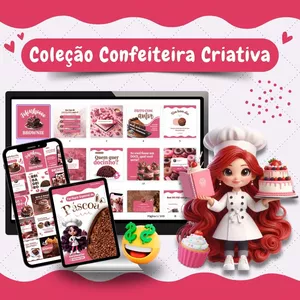 Imagem de capa para o Curso online COLEÇÃO COMPLETA CONFEITEIRA CRIATIVA 2024