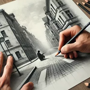 Imagem de capa para o Curso online Perspectiva e Texturas para Desenhistas Iniciantes