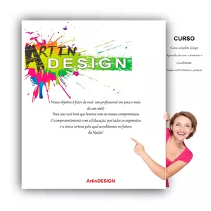 Imagem de capa para o Curso online Curso Avançado ArtinDESIGN Aprenda do zero a trabalhar e monte seu proprio negocio .