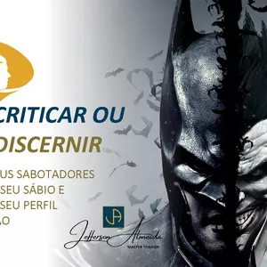 Imagem de capa para o Ebook CRITICAR OU DISCERNIR  - CONTROLE SEUS SABOTADORES E MANIFESTE SEU SÁBIO E CONSTRUA O SEU PERFIL  DE REALIZAÇÃO