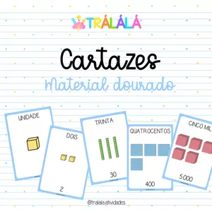 Imagem de capa para o Curso online Cartazes do material dourado