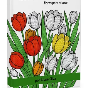 Imagem de capa para o Ebook Livros de Colorir: flores para relaxar (volume 1)