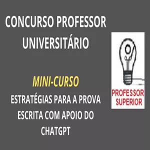 Imagem de capa para o Curso online MINICURSO ESTRATÉGIAS PARA PROVA ESCRITA COM O APOIO DO CHATGPT.