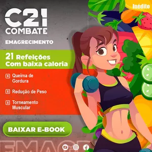 Imagem principal do produto 21 REFEIÇÕES DE BAIXO ÍNDICE CALÓRICO C21COMBATE