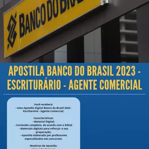 Imagem do curso Apostila Banco do Brasil 2023&nbsp;- Escriturário - Agente Comercial