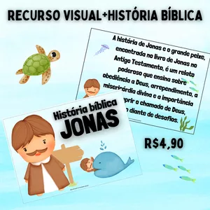 Imagem de capa para o Ebook  História Bíblica de Jonas + Recurso Visual