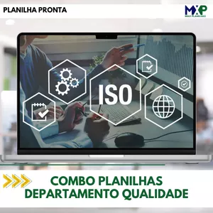 Imagem de capa para o Ebook COMBO PLANILHAS DEPARTAMENTO QUALIDADE