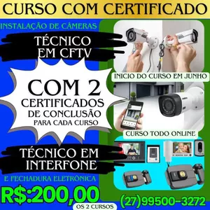 Imagem do curso CURSO DE CFTV E INTERFONE COMPLETO E COM CERTIFICADO