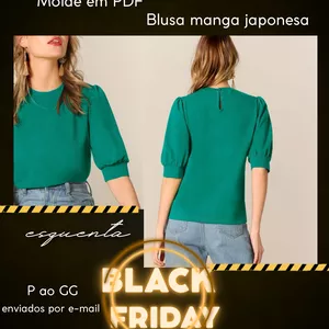 Imagem de capa para o Ebook Molde blusa manga japonesa 