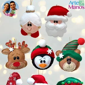 Imagen de portada para Curso online Moldes Esferas Navideñas Personajes en Fieltro Arte en Tus Manos