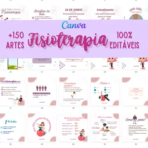 Imagem de capa para o Curso online PACK CANVA FISIOTERAPIA 