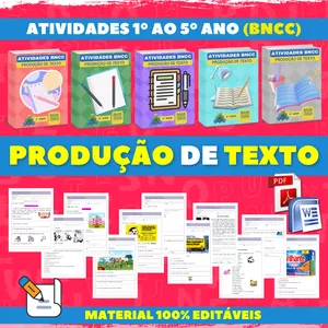 Imagem de Atividades De Produção De Texto - 1° ao 5° ano (BNCC) criado por J.A BERTOTTO na hotmart