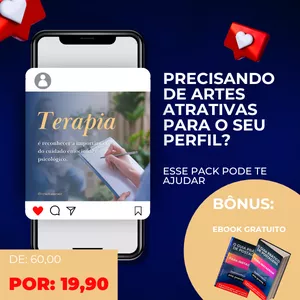 Imagem de capa para o Ebook PACK COM 50 TEMPLATES PRONTOS DO CANVA PARA PSICOLOGIA