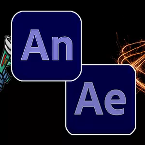 Imagem de capa para o Curso online After Effects + Animate