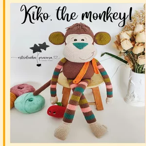 Cover image for Ebook Kiko the Monkey – Crochet Pattern Amigurumi PDF