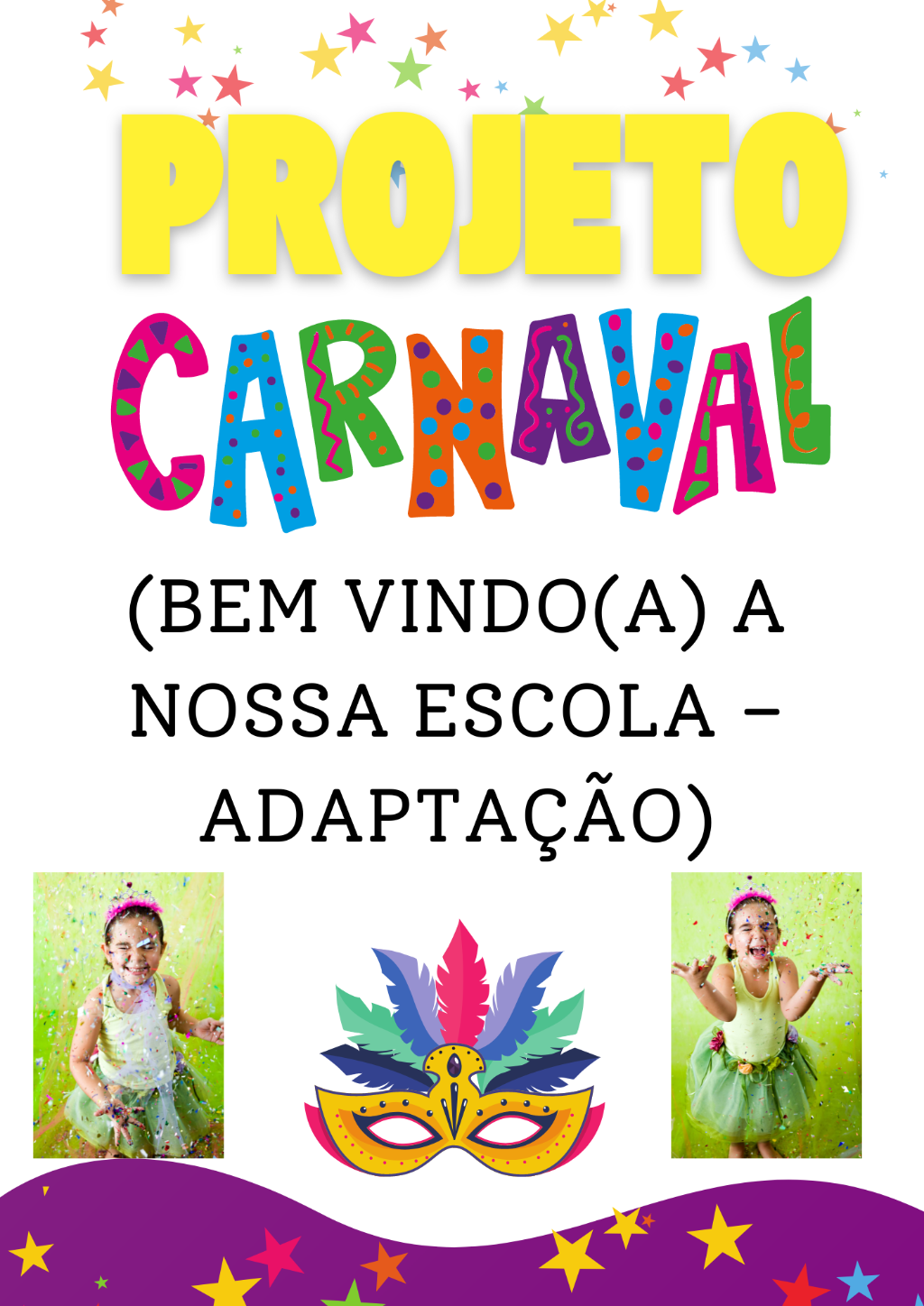 Projeto carnaval bem-vindo à escola adaptação