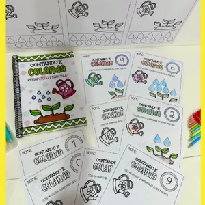 Imagem de capa para o Ebook Apostilas Contando e Colando- Regando a Plantinha