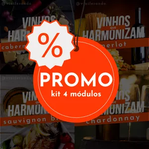 Imagem do curso Vinhos Que Harmonizam - KIT Promocional 