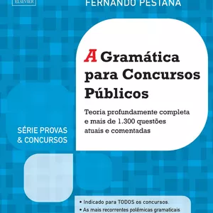Imagem de capa para o Ebook Série Provas &amp; Concursos - A Gramática para Concursos Públicos, em PDF COMPLETO 