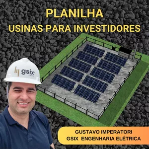 Imagem de capa para o Ebook Planilha: Usinas para Investidores (Geração Compartilhada)