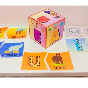 Imagem de capa para o Ebook Vogais - Dado e cards