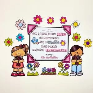 Imagem de capa para o Curso online Painel e Lembrancinha Dia da Mulher🩷🌺