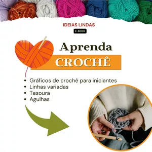 Imagem de capa para o Ebook APRENDA CROCHÊ