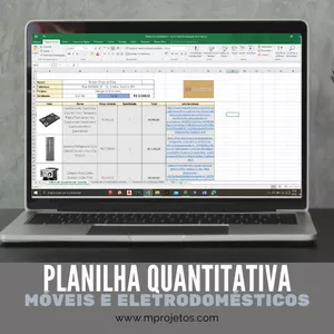 Imagem de capa para o Ebook PLANILHA QUANTITATIVA DE MÓVEIS E ELETRODOMÉSTICOS + BÔNUS