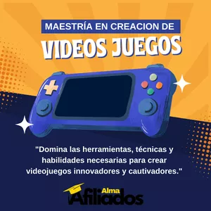 Imagen de portada para Curso online ▶️Maestría en Creacion de videos juegos