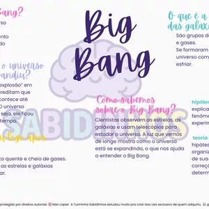 Imagem de capa para o Curso online Sabidinhos - Mapa Mental - Big Bang - 6° ANO