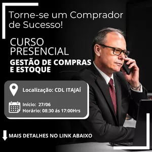 Imagem de capa para o Evento presencial CURSO GESTÃO DE COMPRAS E ESTOQUE