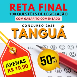 Imagem de capa para o Ebook Reta Final - 100 Questões do Concurso de Tanguá (RJ)