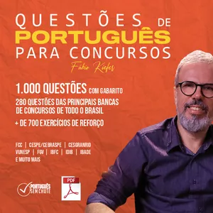 Imagem de capa para o Ebook 1.000 QUESTÕES DE PORTUGUÊS PARA CONCURSOS (COM GABARITO)