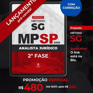 Imagem do curso Analista Jurídico MPSP | 2ª Fase - COM CORREÇÃO