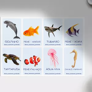 Imagem de capa para o Ebook FLASHCARDS - CRIATURAS DO MAR 