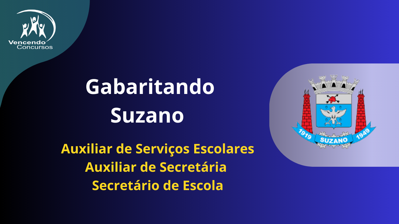 Imagem do curso Gabaritando Suzano - Auxiliar de Serviços Escolares -  Auxiliar de Secretária - Secretário de Escola