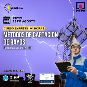 Imagen de portada para Curso online Métodos de Captación de Rayos: PARARRAYOS FRANKLIN Y PDC