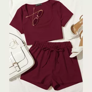 Imagem de capa para o Ebook MOLDE DE CONJUNTO CROPPED E SHORT EM MALHA COM ELASTICO 