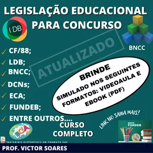Imagem de capa para o Curso online LEGISLAÇÃO EDUCACIONAL ARA CONCURSO
